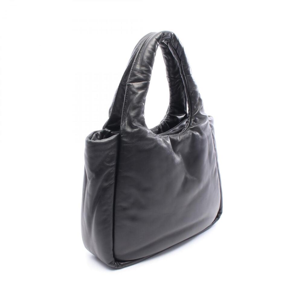 Prada Logo Black Handbag Leather Triangle